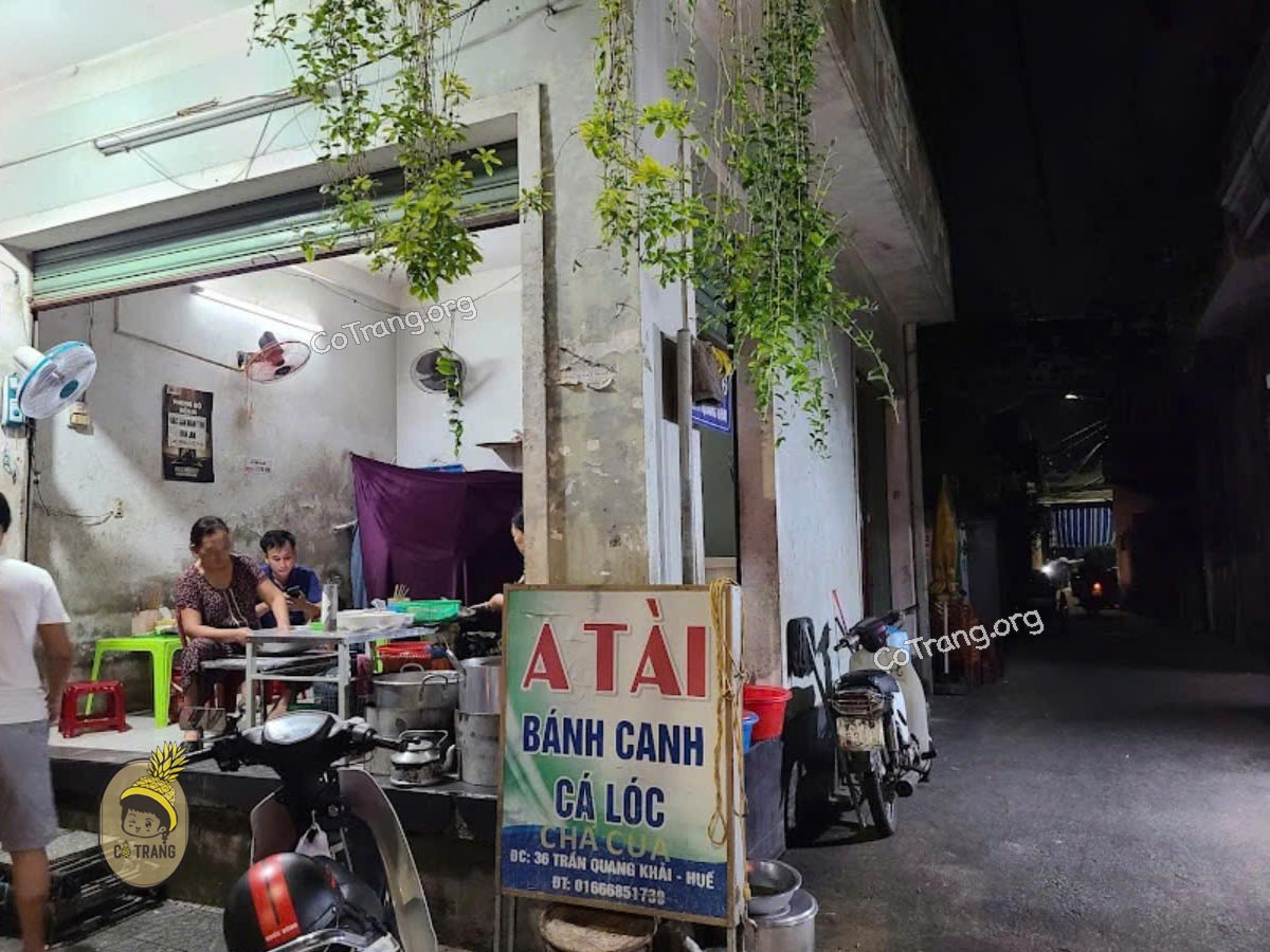 Bánh Canh Cá Lóc A Tài - Quán Bánh Canh bột xắt lâu đời, bình dân ở Huế, menu, review