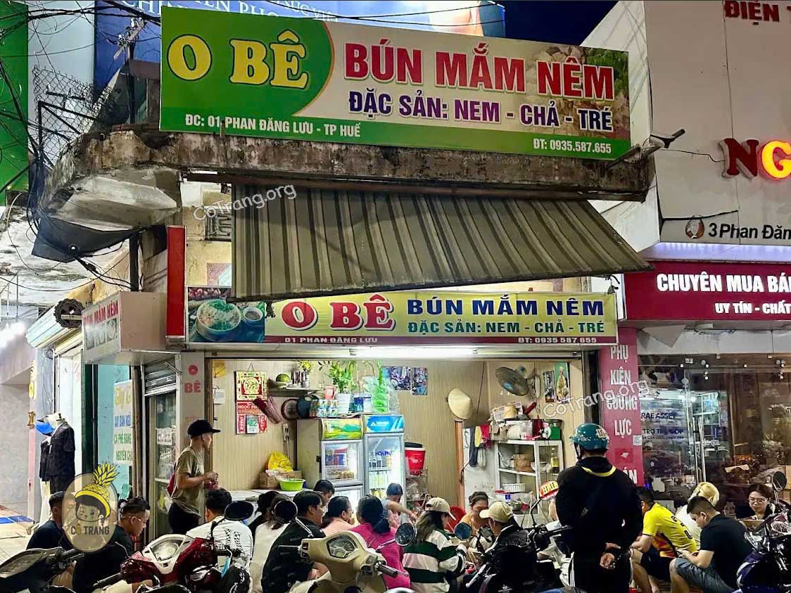 Bún Mắm Nêm O Bê - Quán Bún Mắm Nổi Tiếng Nhất Nhì Xứ Huế, Menu, Reivew