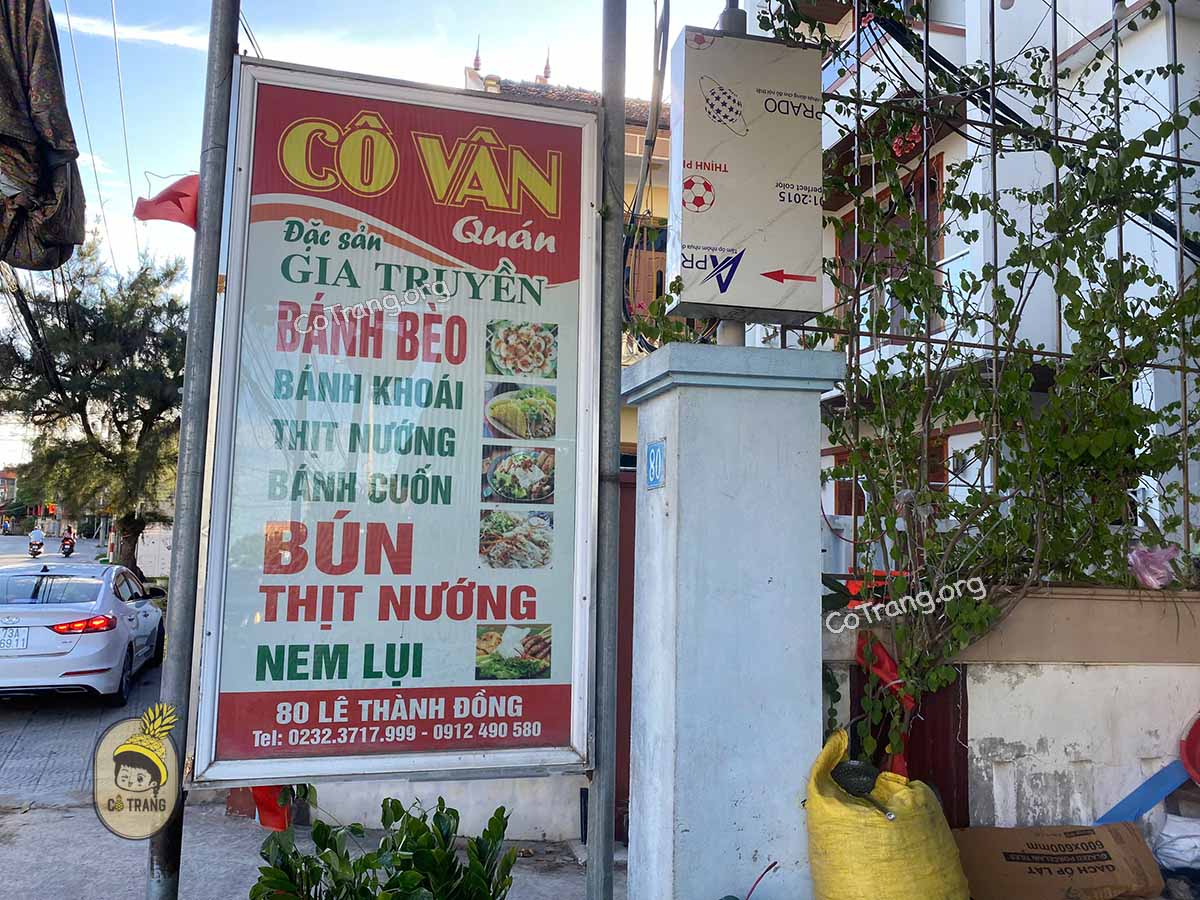 Bánh Bèo Cô Vân - Quán ăn đặc sản ngon và nổi tiếng tại Đồng Hới, menu, review