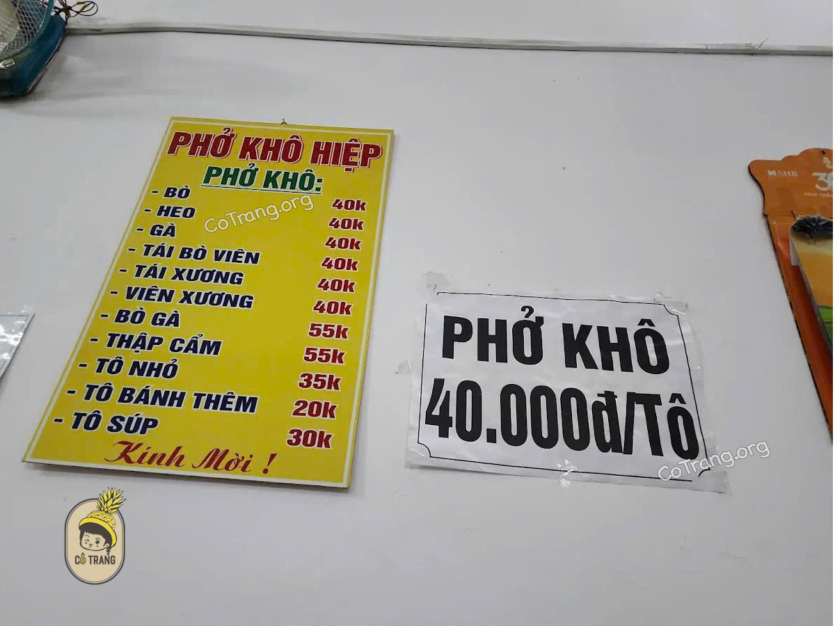 Phở Khô Hiệp - 06 Nguyễn Trãi, Pleiku, Gia Lai (ảnh sưu tầm)