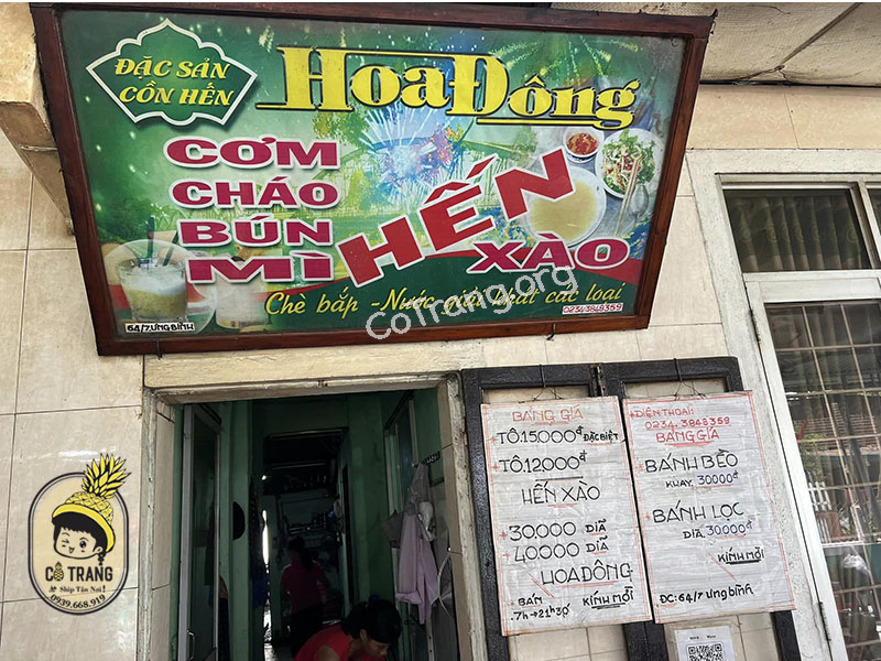 Cơm Hến Hoa Đông - Quán Cơm Hến nổi tiếng, cực đông khách tại Huế, menu, review