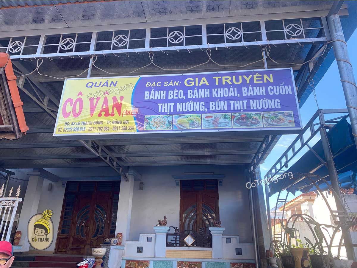 Bánh Bèo Cô Vân - Quán ăn đặc sản ngon và nổi tiếng tại Đồng Hới, menu, review