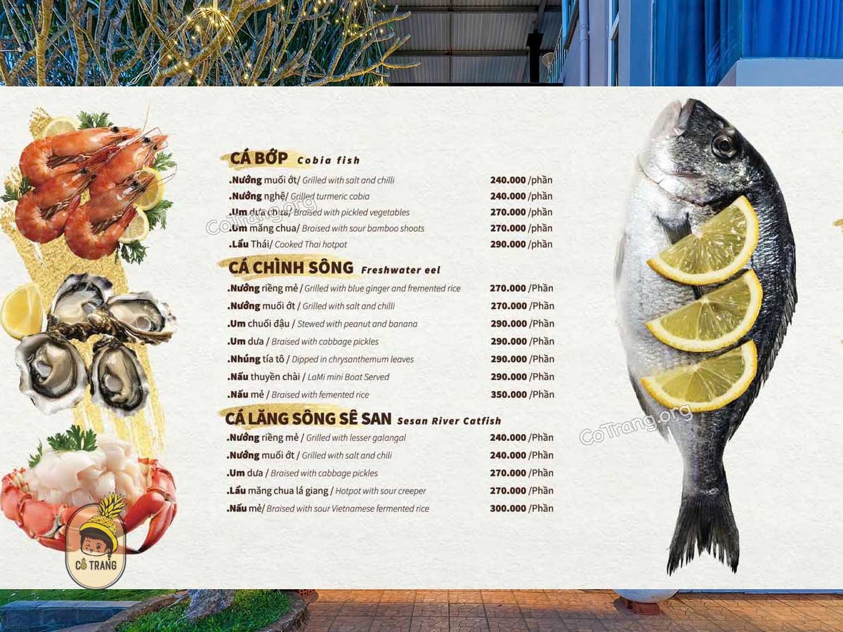 Menu tại LaMi Restaurant Gia Lai