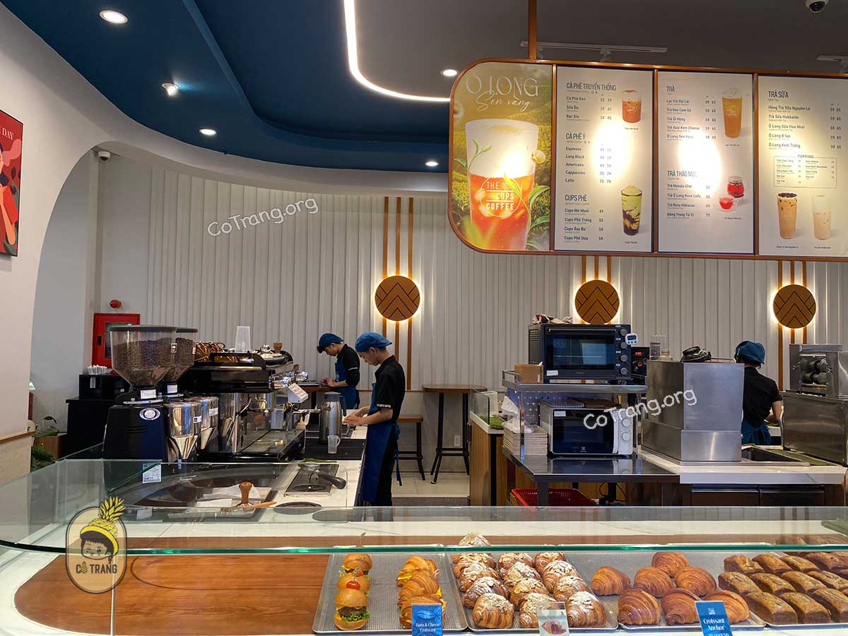 Menu tại The Cups Coffee Đà Nẵng