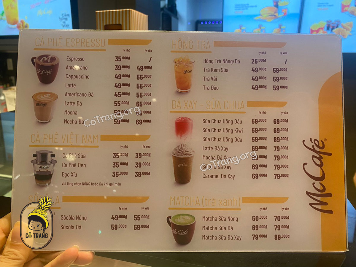 Menu Thực đơn tại McDonald's Đà Nẵng - 05 Nguyễn Văn Linh
