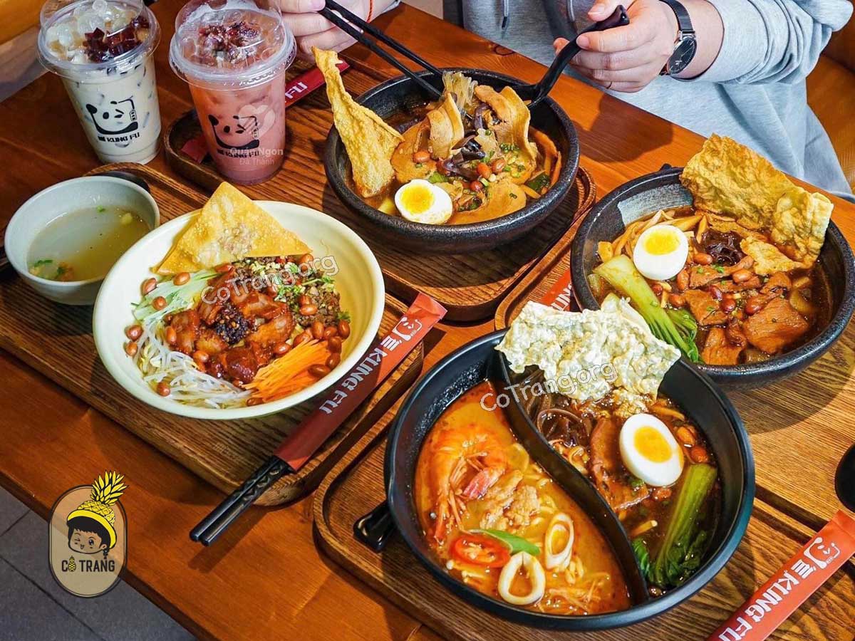 Menu Thực đơn và đồ ăn thực tế tại Mì KungFu Đà Nẵng