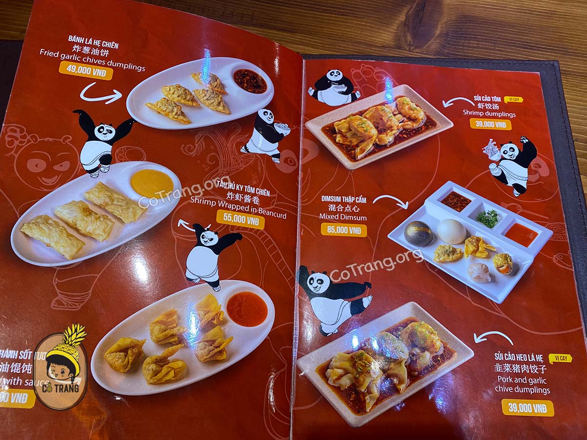 Menu Thực đơn và đồ ăn thực tế tại Mì KungFu Đà Nẵng