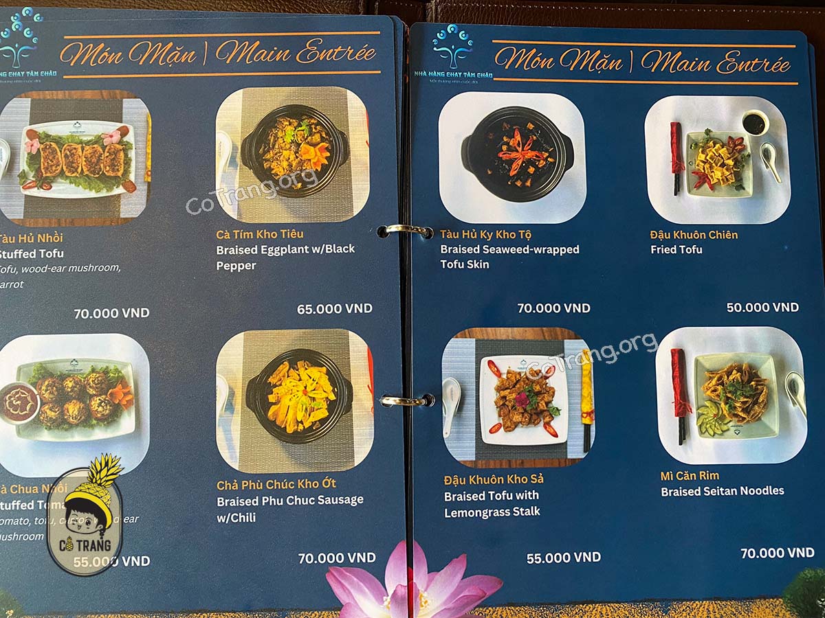 Menu Thực đơn tại Quán 