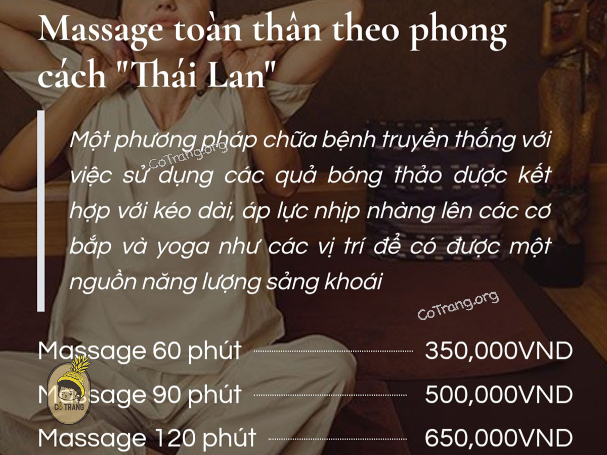 Bảng giá dịch vụ tại Luxury Anna Spa