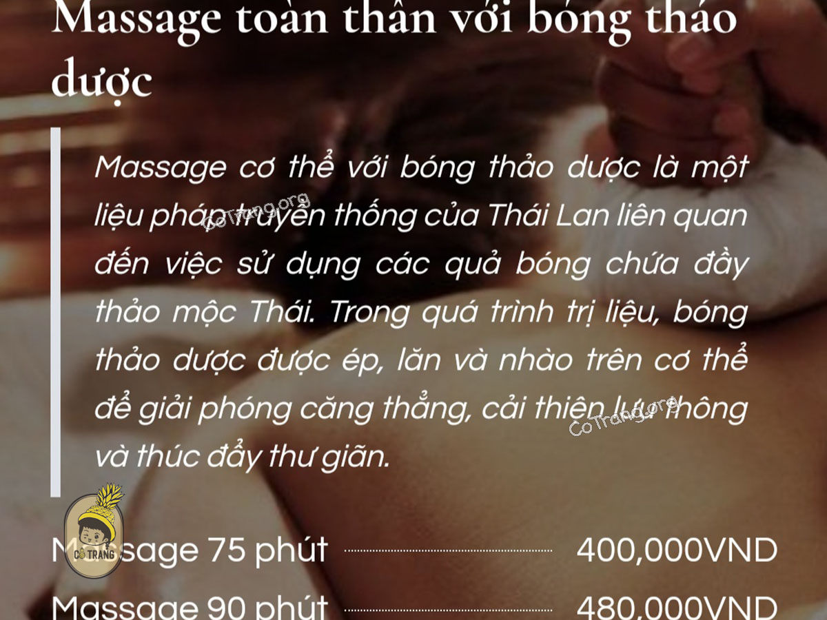 Bảng giá dịch vụ tại Luxury Anna Spa