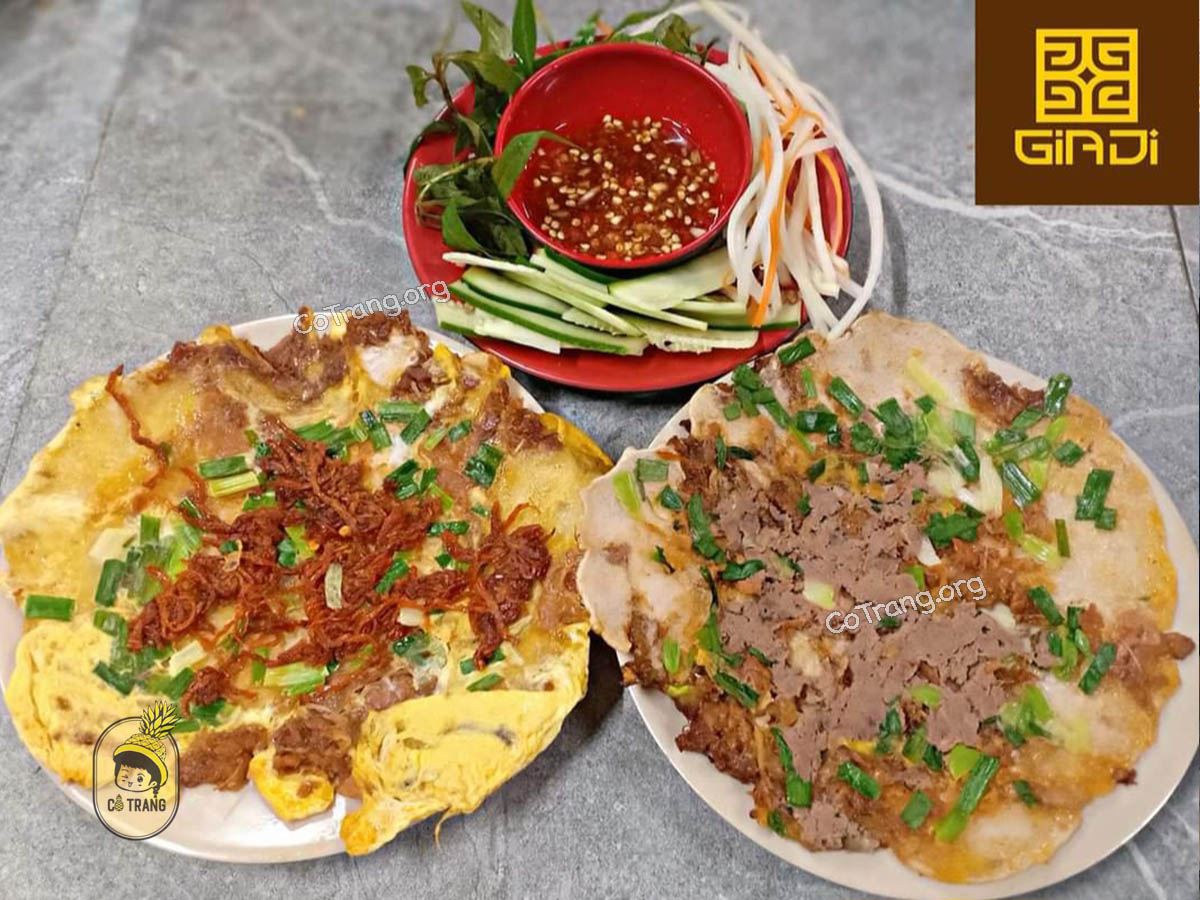 Menu món ăn tại Bánh Ép Gia Di