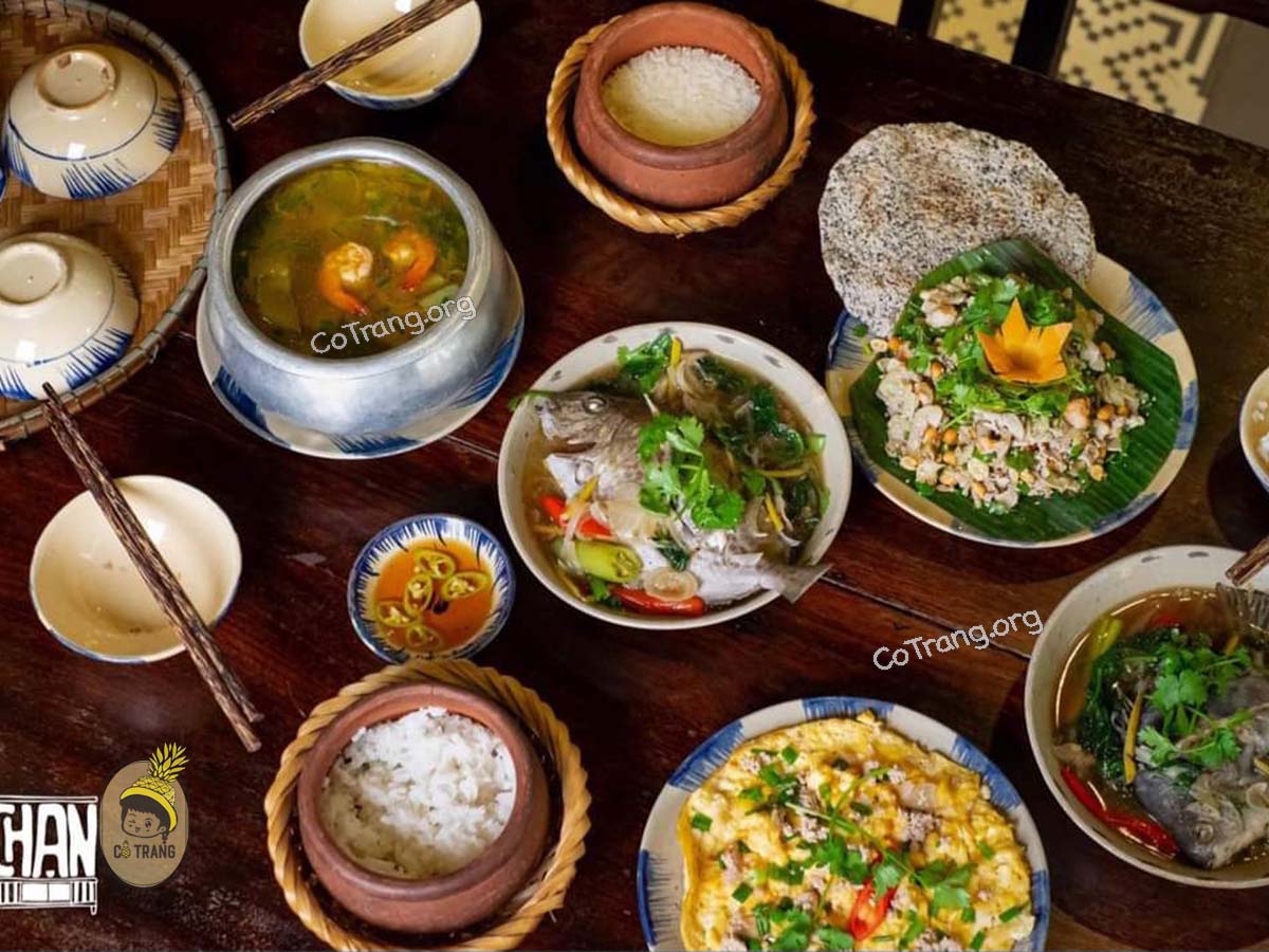 Menu món ăn tại Cơm niêu Chạn Huế