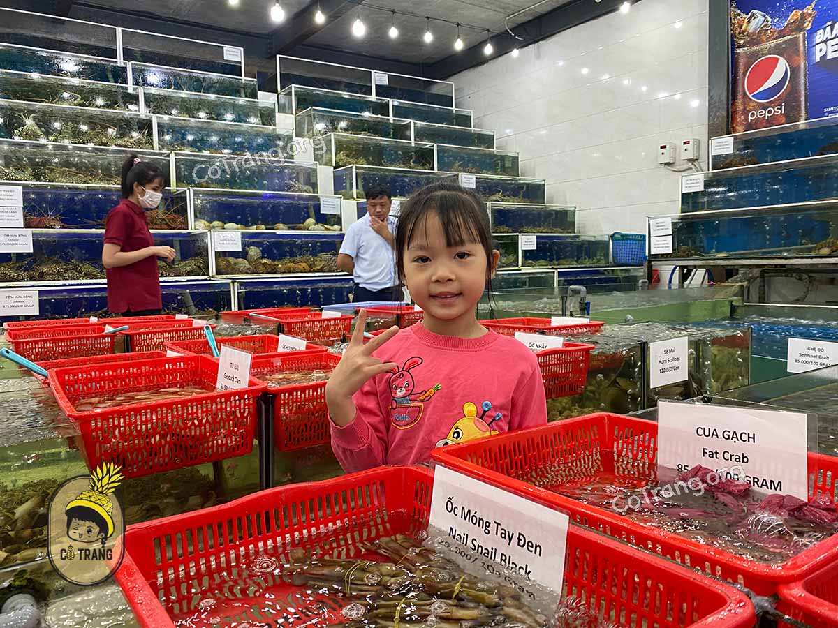 Hải sản tươi sống tại Quán Bé Mặn Đà Nẵng 