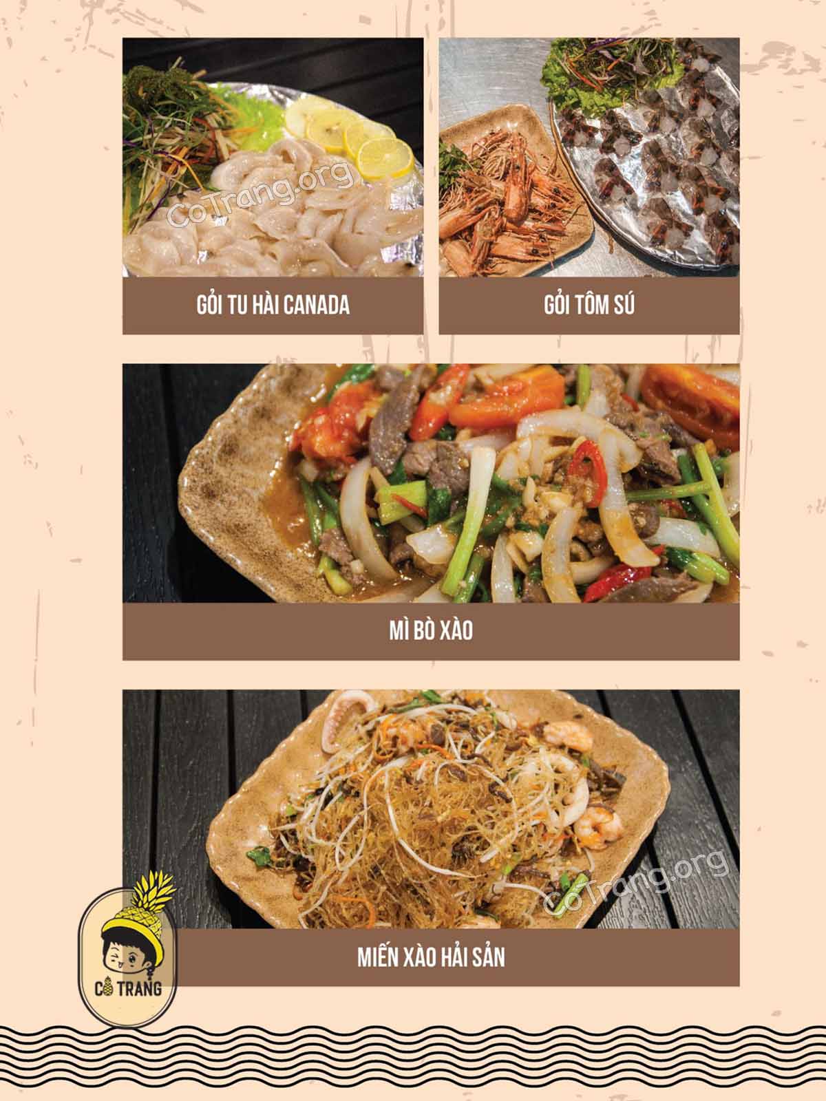 Menu thực đơn tại Nhà Hàng Làng Cá Đà Nẵng 