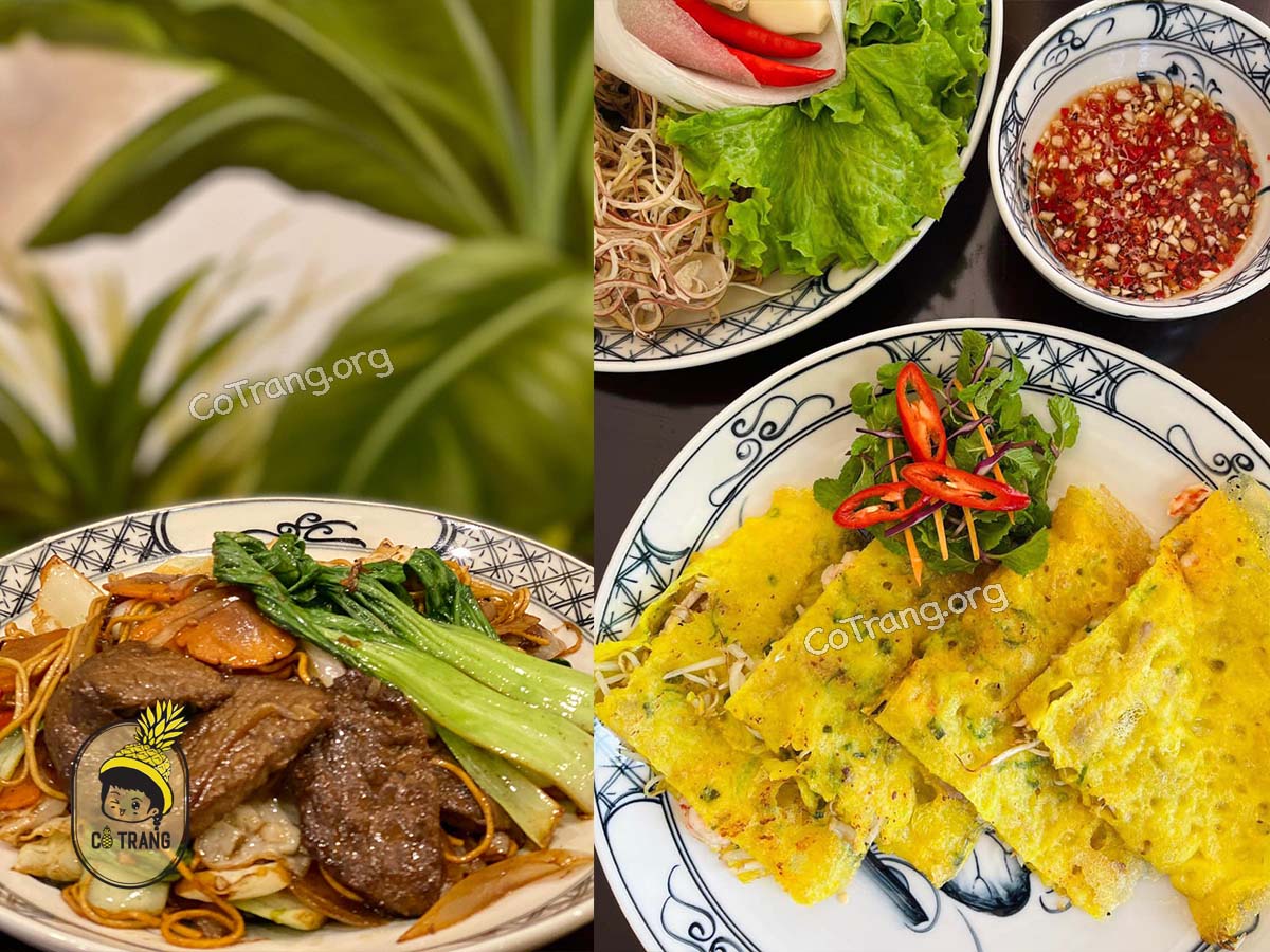 Không gian và món ăn tại Nhà Hàng Phở House Đà Nẵng