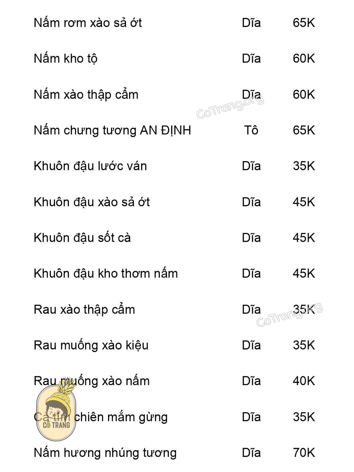Nhà Hàng Chay An Định, Huế