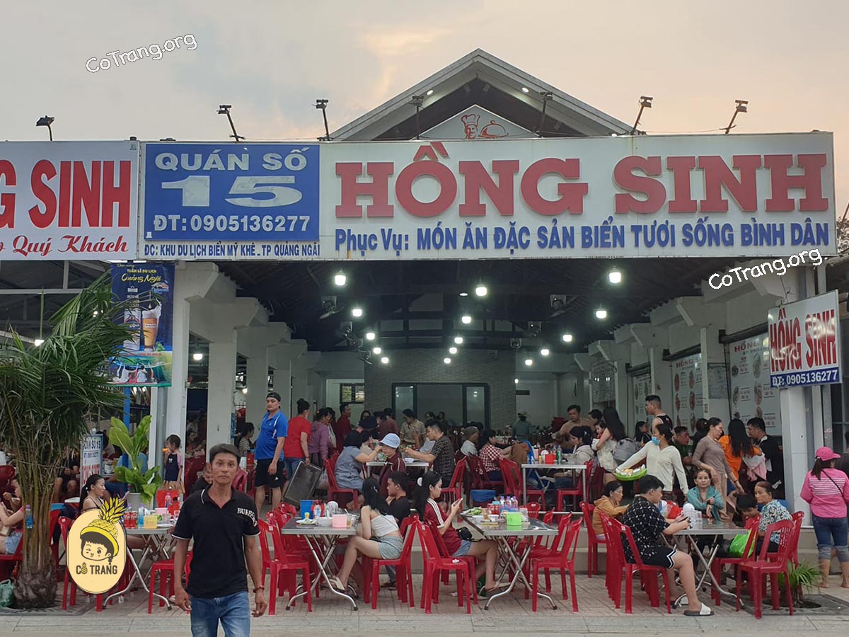 Hồng Sinh Quán - Quán Hải Sản tươi ngon tại Biển Mỹ Khê Quảng Ngãi