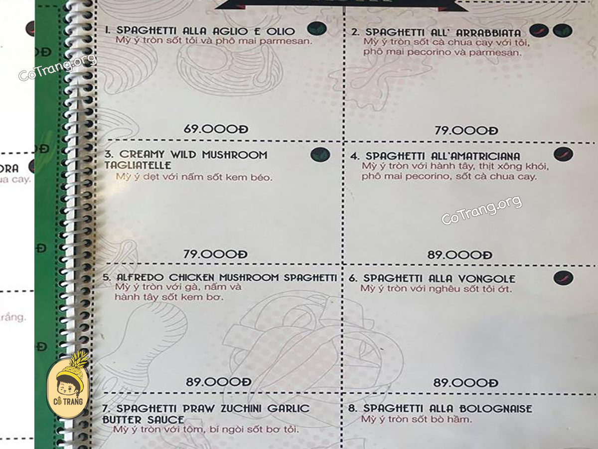 Menu Và Các Món Ăn Tại Passata Bistro, Gia Lai