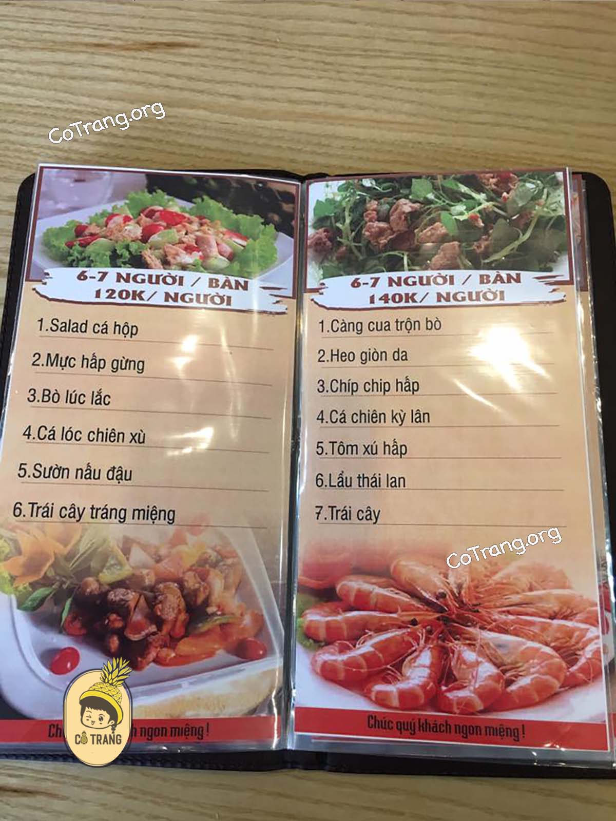 Menu Tại Cơm Niêu Phố Hội, Hội An