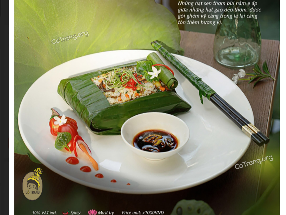 Menu các món ăn tại An Nhiên Garden Vegetarian Huế