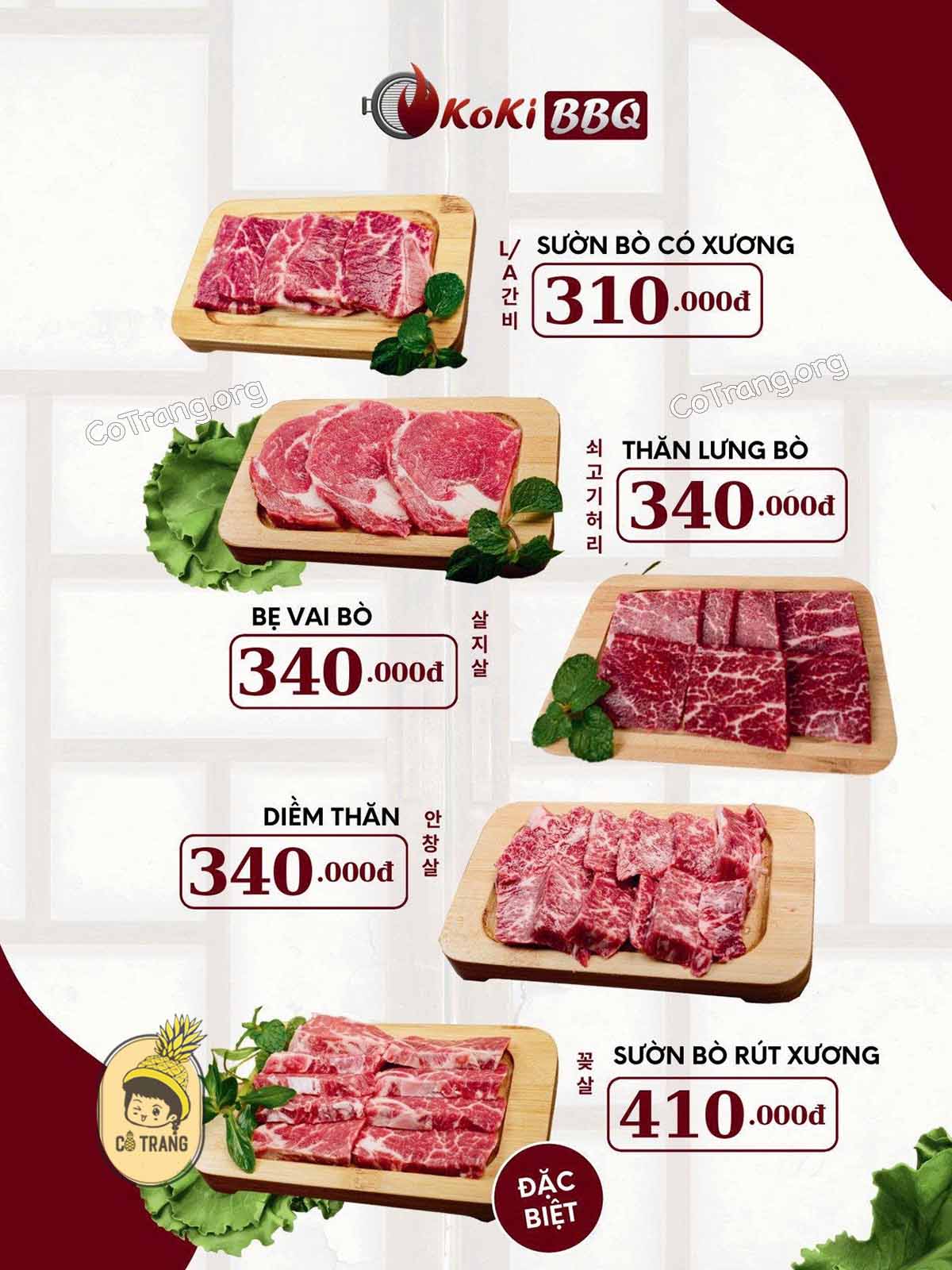 Menu Và Các Món Ăn Tại KOKI BBQ, Đồng Hới
