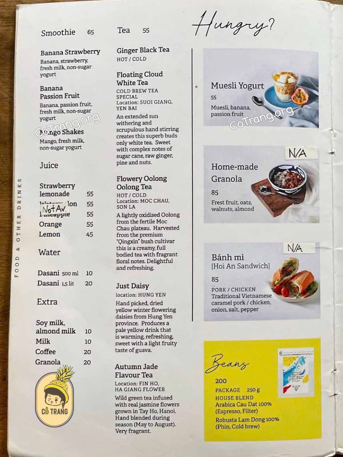 Menu Và Thức Uống Tại The Espresso Station - Hội An