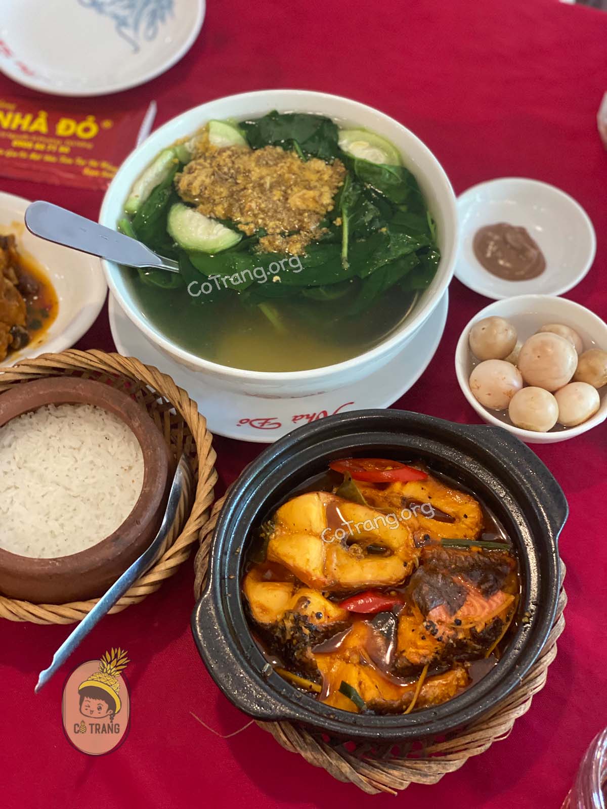 Menu thức ăn tại Cơm Niêu Nhà Đỏ Đà Nẵng