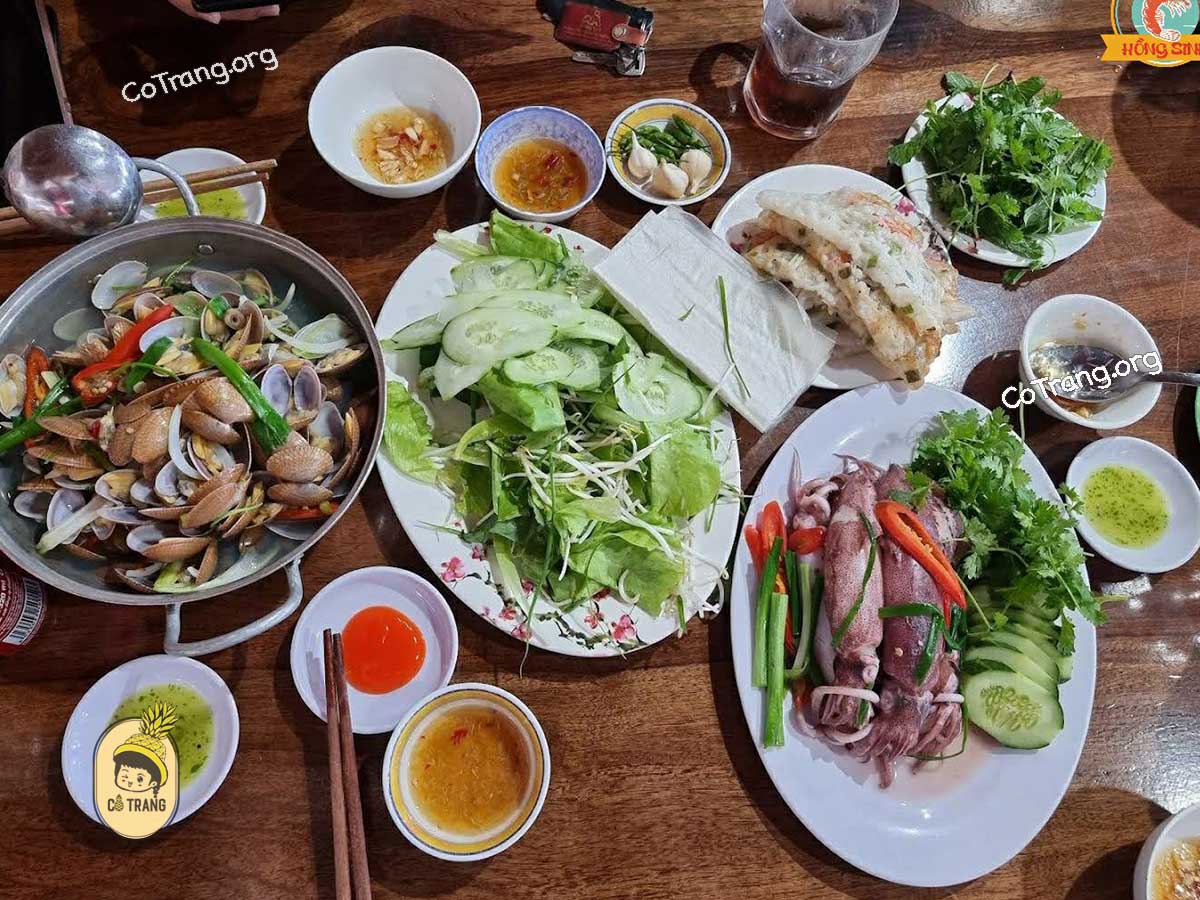 Hồng Sinh Quán - Quán Hải Sản tươi ngon tại Biển Mỹ Khê Quảng Ngãi