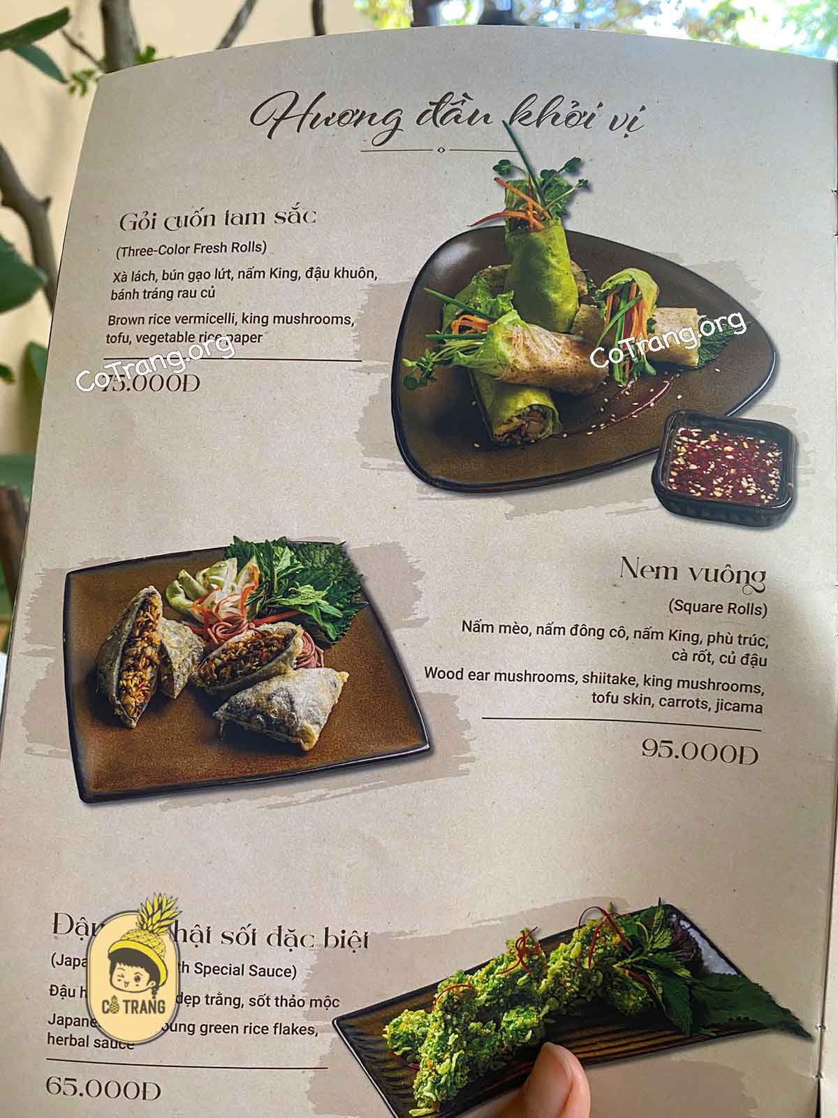 Menu Và Các Món Ăn Tại Nhà hàng chay VaNa Vegan, Đà Nẵng