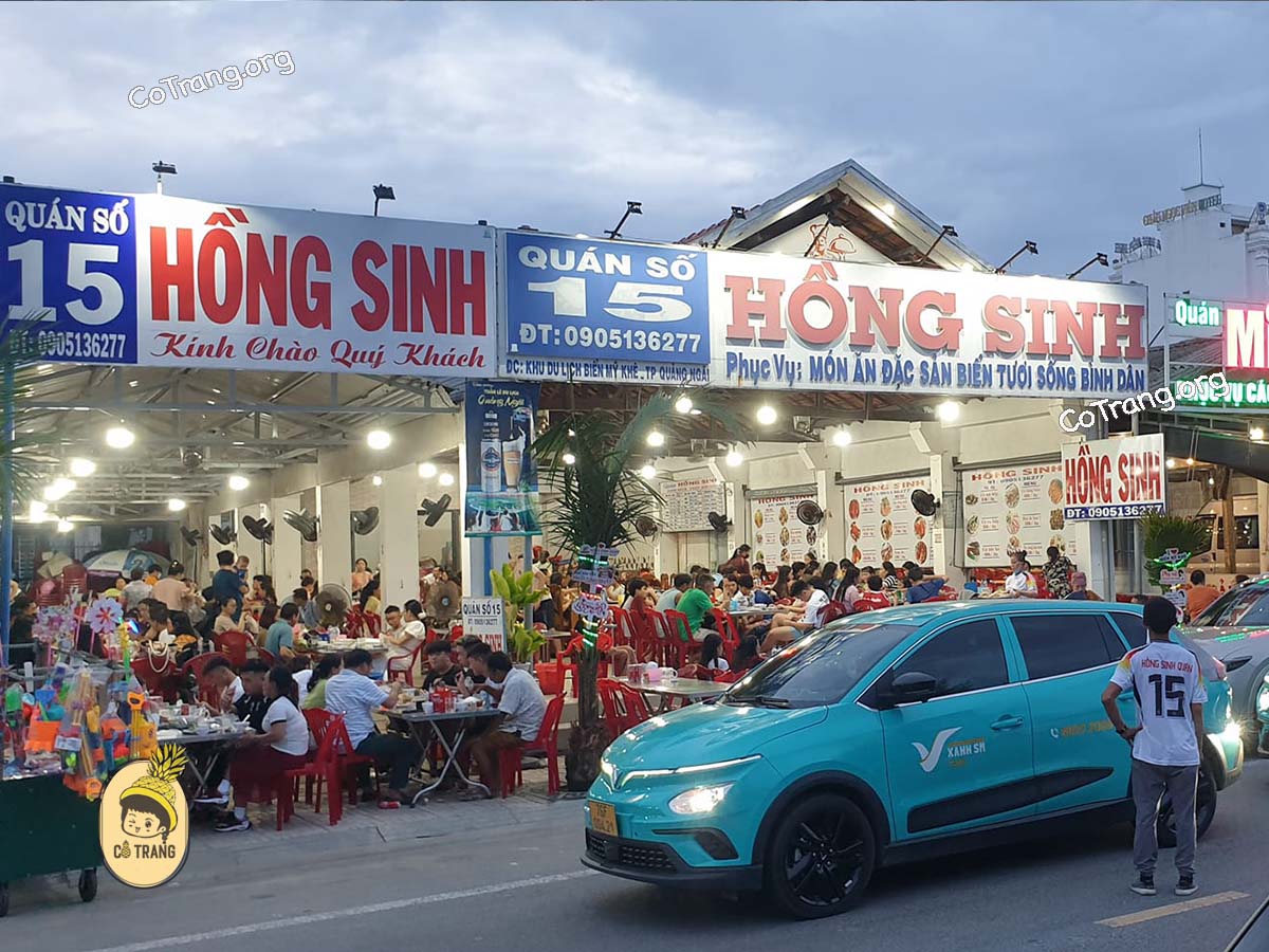 Hồng Sinh Quán - Quán Hải Sản tươi ngon tại Biển Mỹ Khê Quảng Ngãi