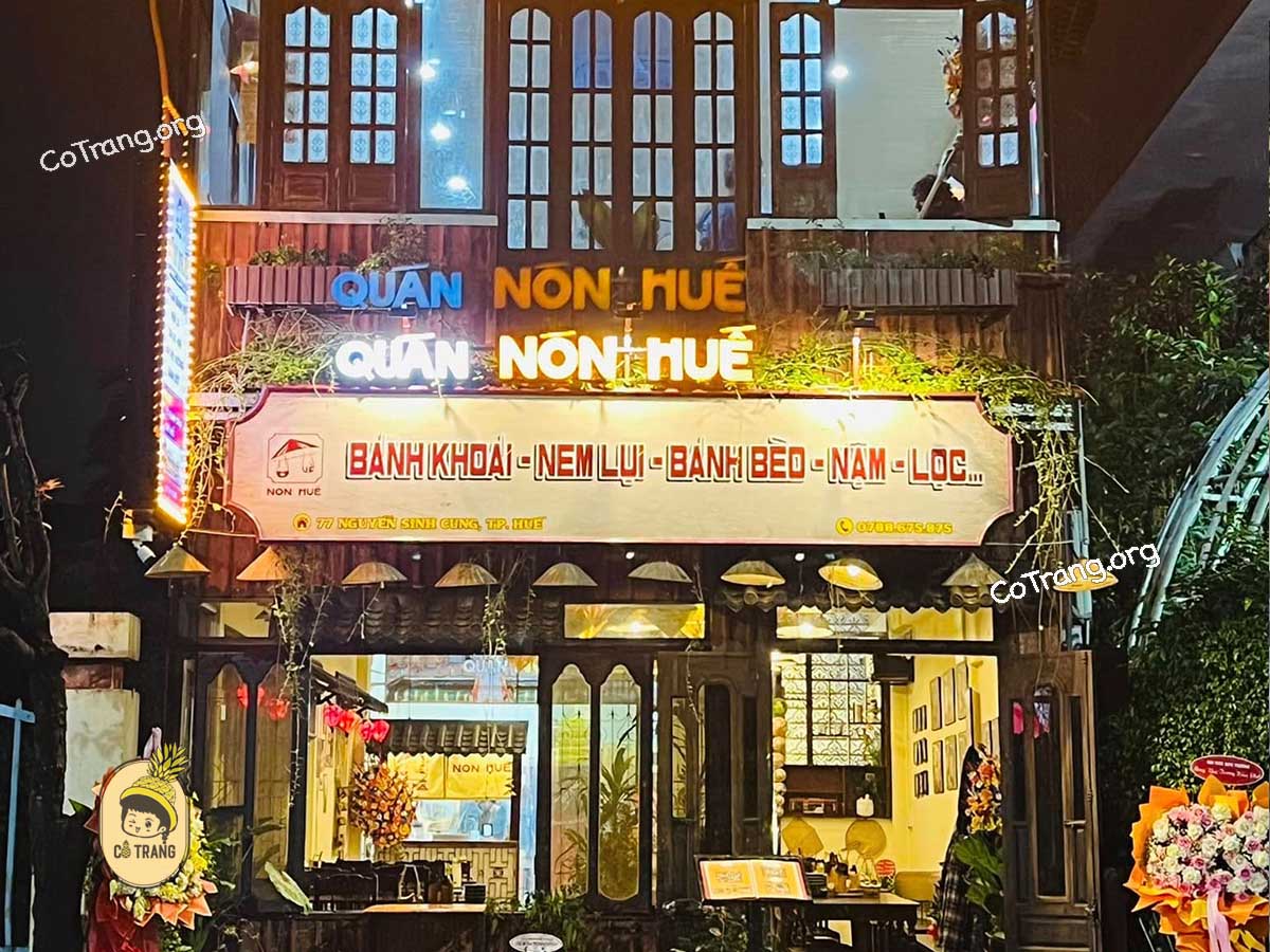 Quán Nón Huế - Nơi hội tụ tinh hoa ẩm thực xứ Huế, menu, review