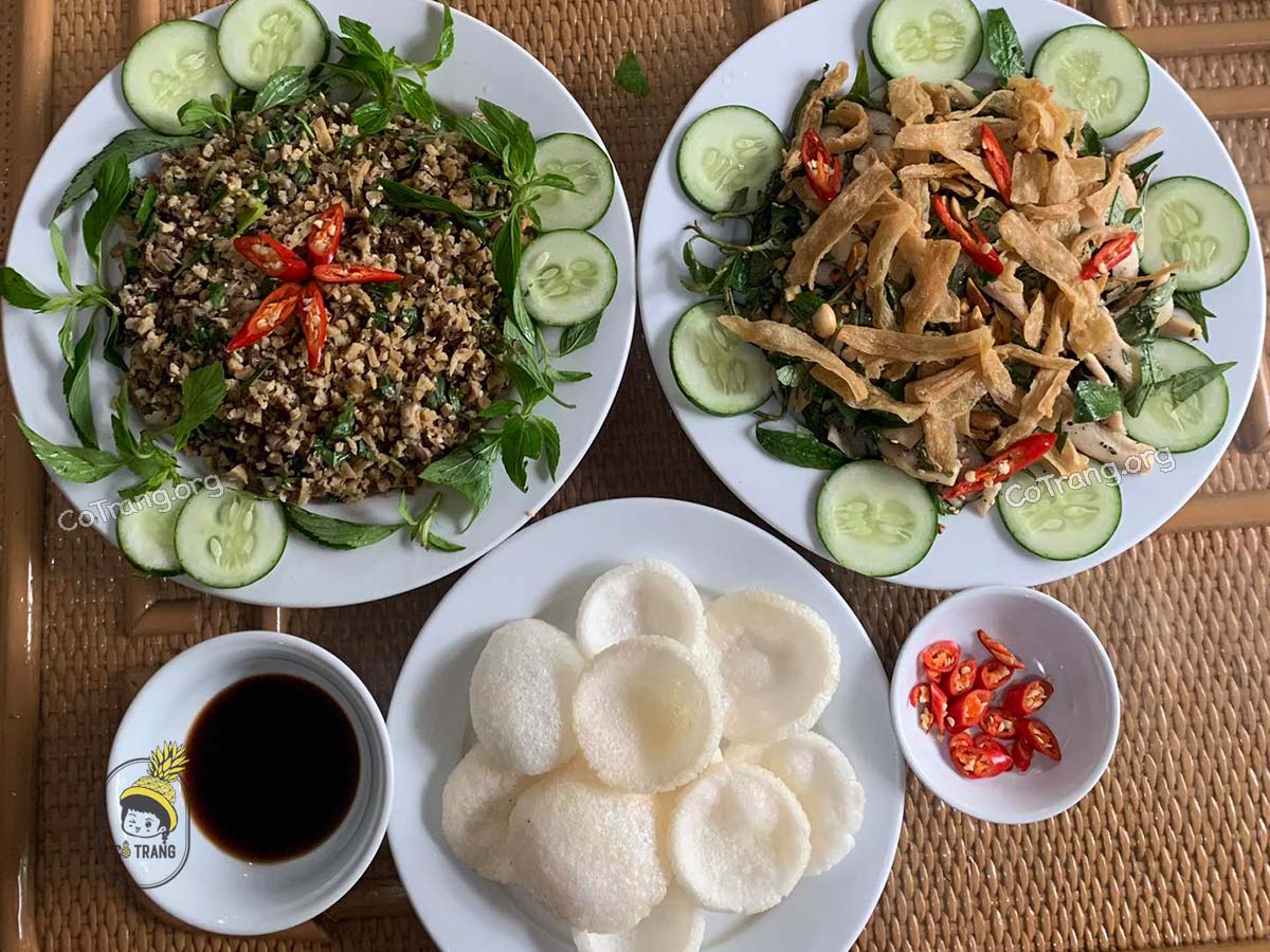 Các món ăn tại nhà hàng Bồ Đề Huế.