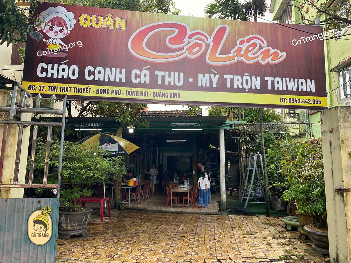 Cháo Canh Cá Thu Cô Liên Đồng Hới - Thưởng thức món cháo canh đặc sản Quảng Bình, menu, review