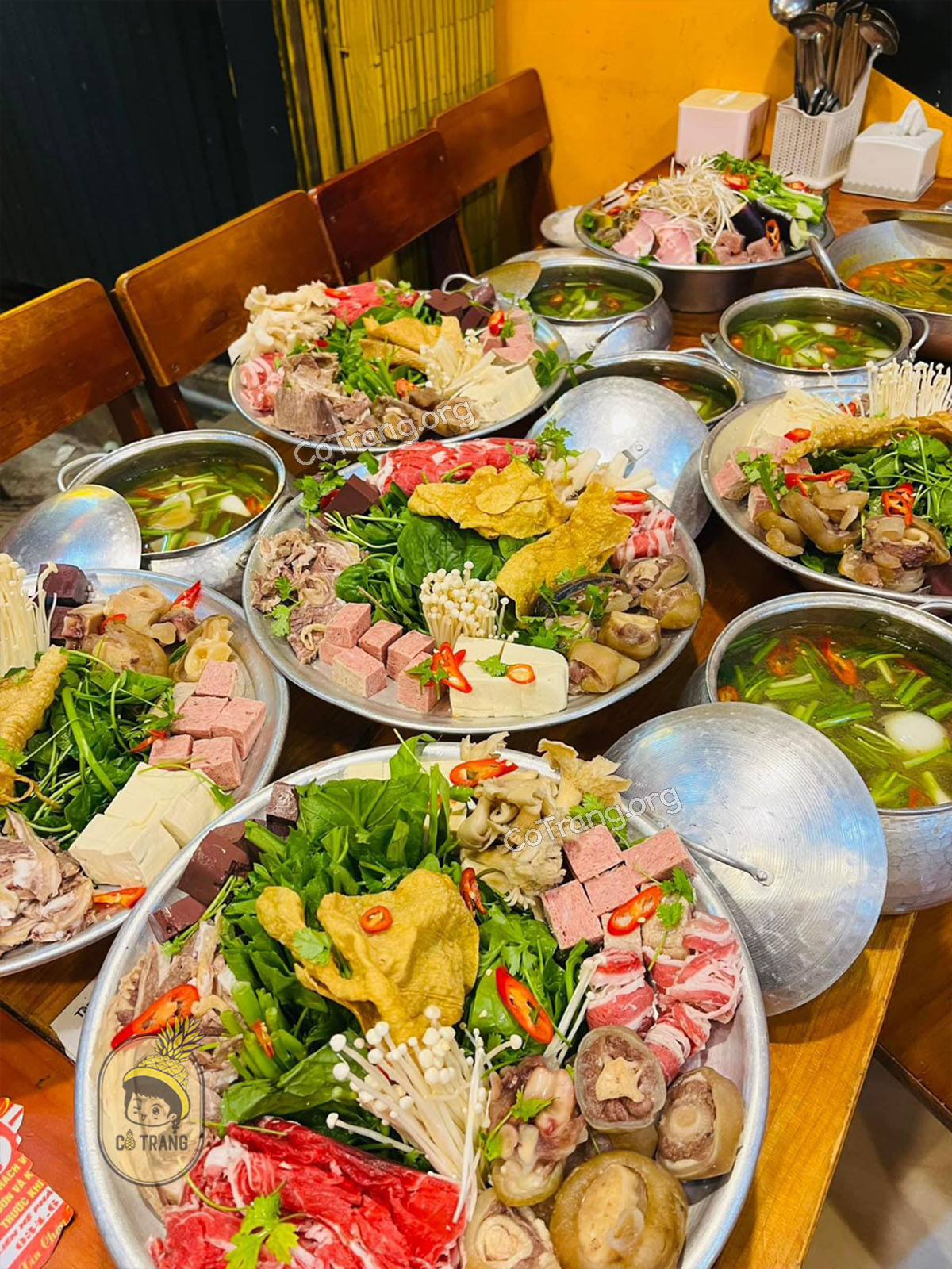 Menu thực đơn và món ăn thực tế tại Lẩu Cô Duyên Gia Lai
