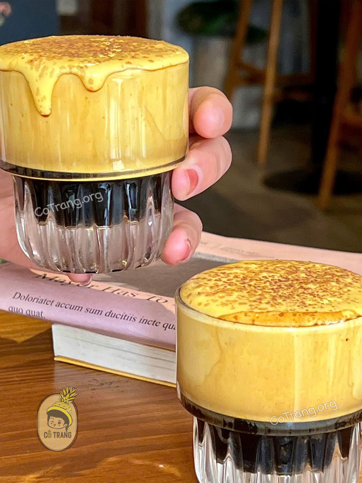 Menu thực đơn và đồ uống thực tế tại Tiệm Cà Phê Trứng Cô Ba Đà Lạt