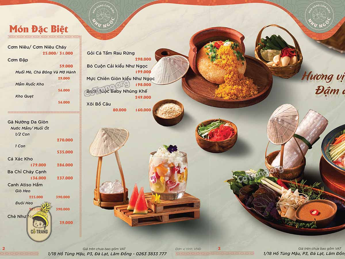 Cơm Niêu Như Ngọc - Nhà Hàng Cơm Niêu Nổi Tiếng Nhất Nhì Đà Lạt, Menu ...