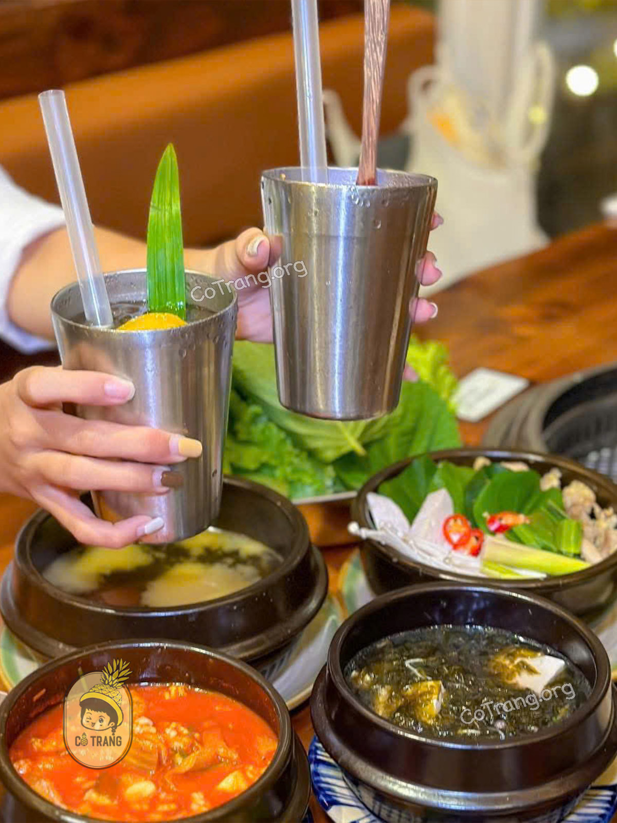Menu thực đơn và đồ uống thực tế tại Tiệm nướng Chú Bi