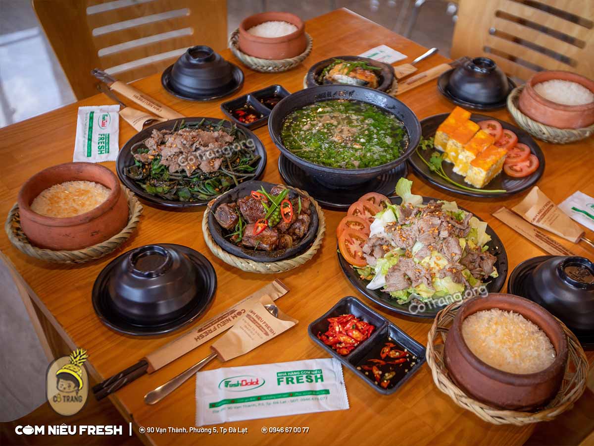 Menu tại Nhà Hàng Cơm Niêu Fresh Đà Lạt