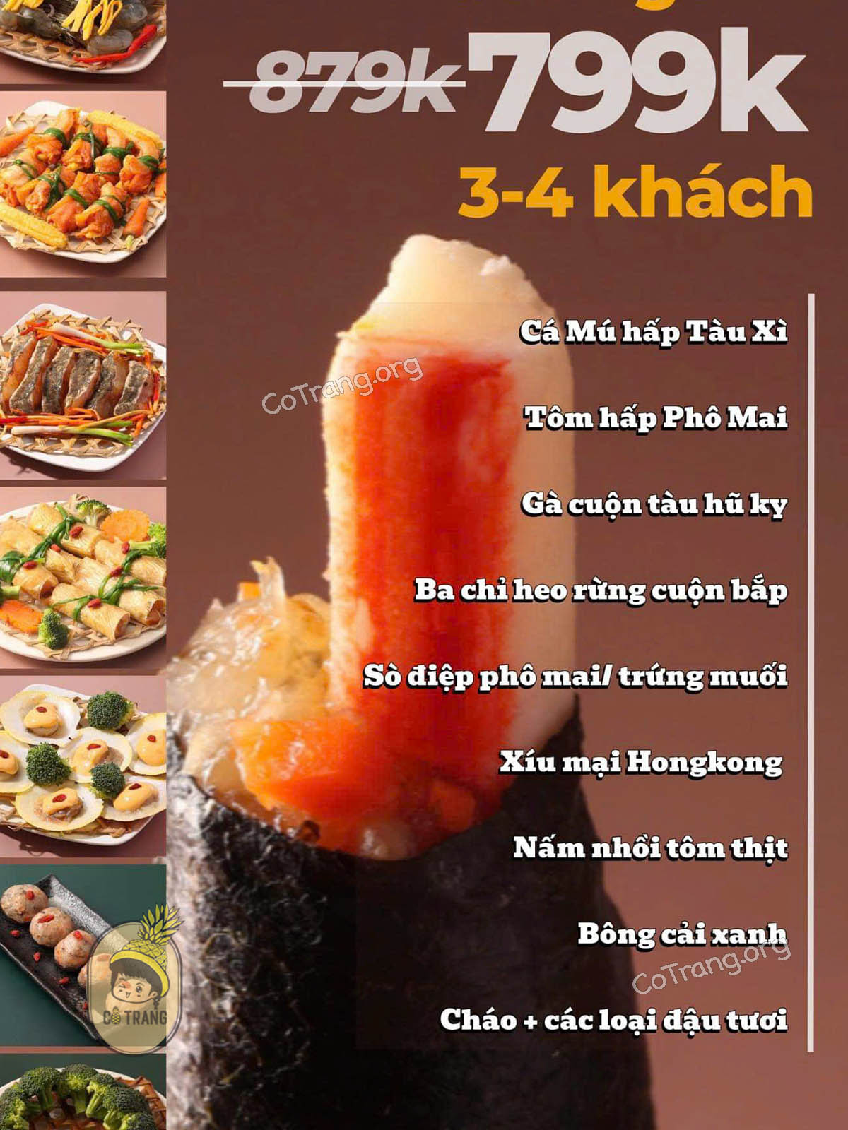 Menu thực đơn và món ăn thực tế tại BAO Ngon Nha Trang