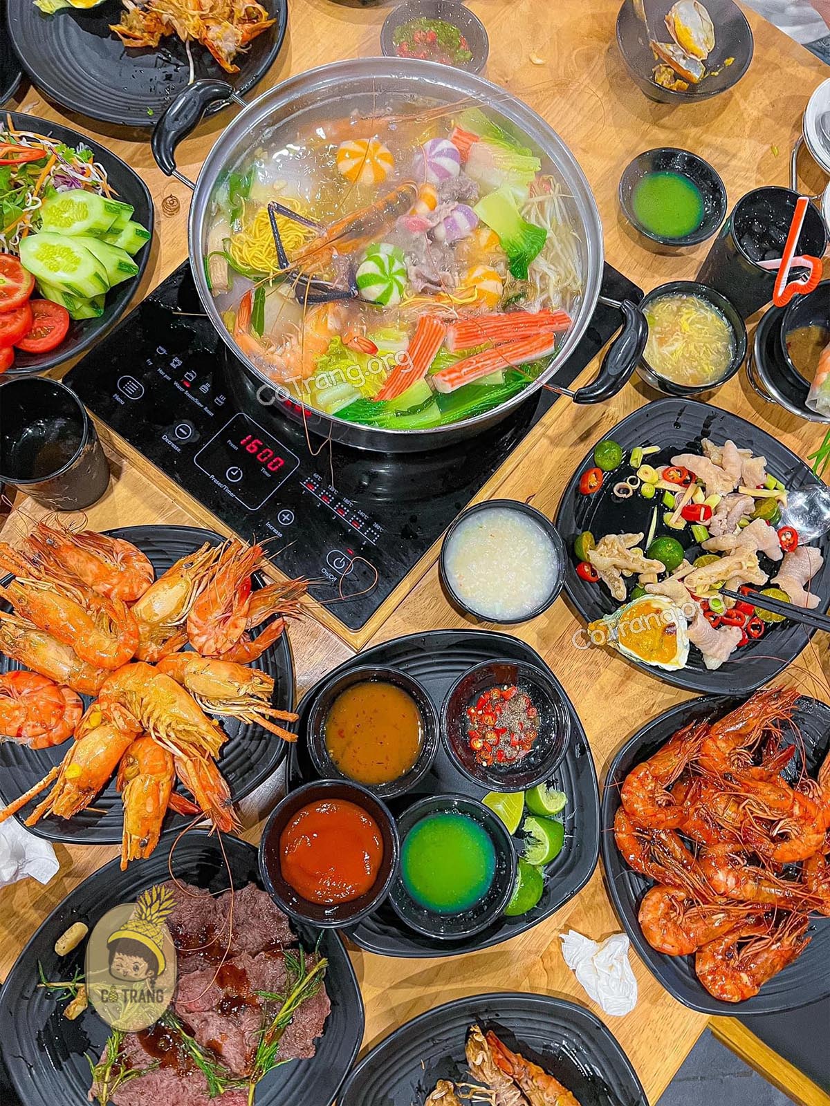 Menu thực đơn và đồ uống thực tế tại Vườn Tôm Shrimp Garden Nha Trang