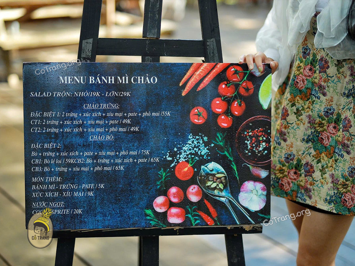 Menu tại Vườn Hồng Nhà TOM Đà Lạt