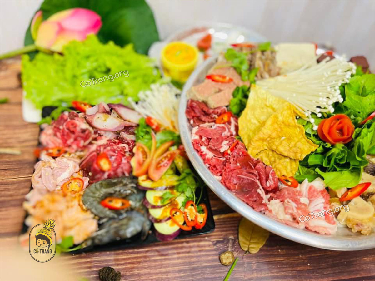 Menu thực đơn và món ăn thực tế tại Lẩu Cô Duyên Gia Lai