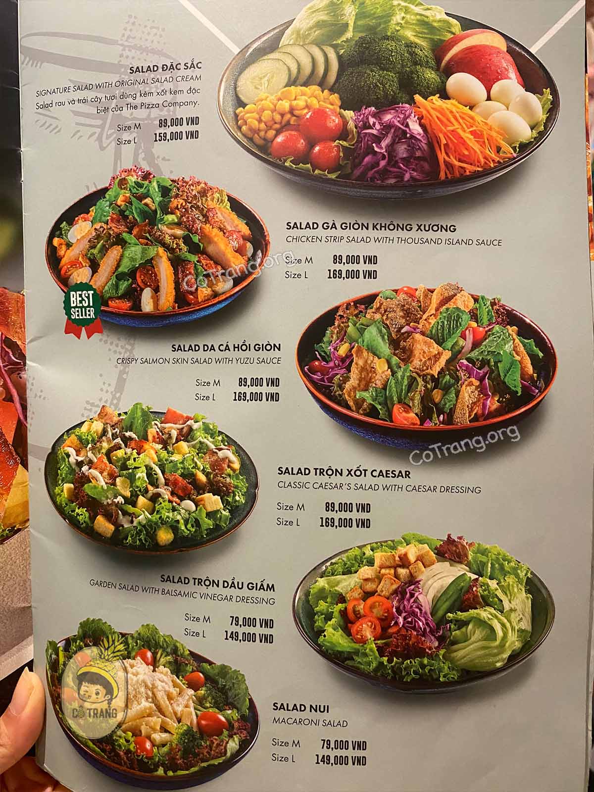 Menu tế tại The Pizza Company Nguyễn Văn Linh - Đà Nẵng