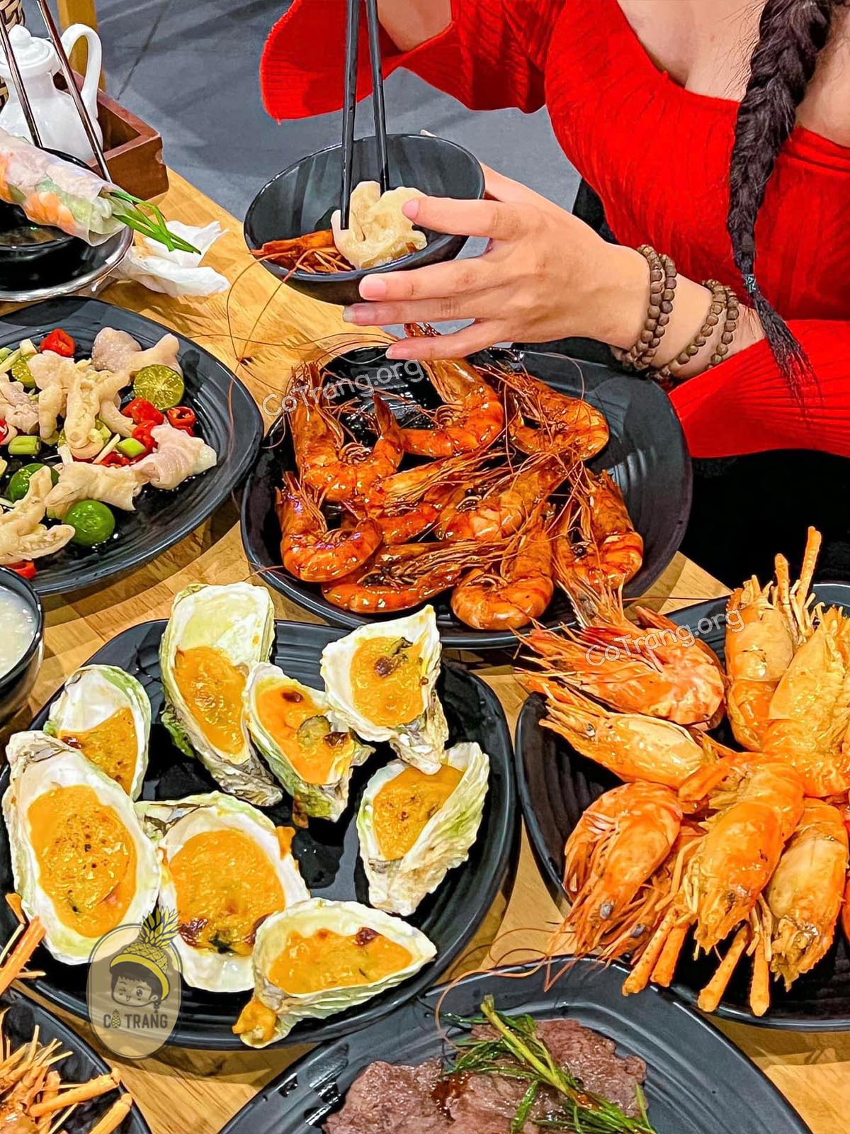 Menu thực đơn và đồ uống thực tế tại Vườn Tôm Shrimp Garden Nha Trang