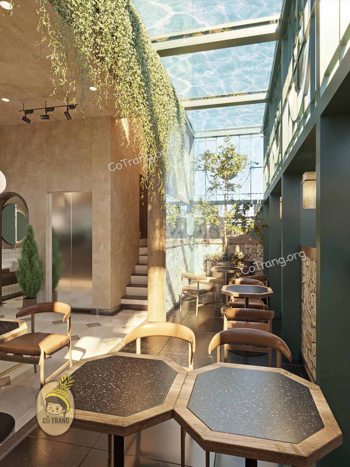 Không gian thực tế tại Tỏi Đen Coffee Roastery Đà Lạt