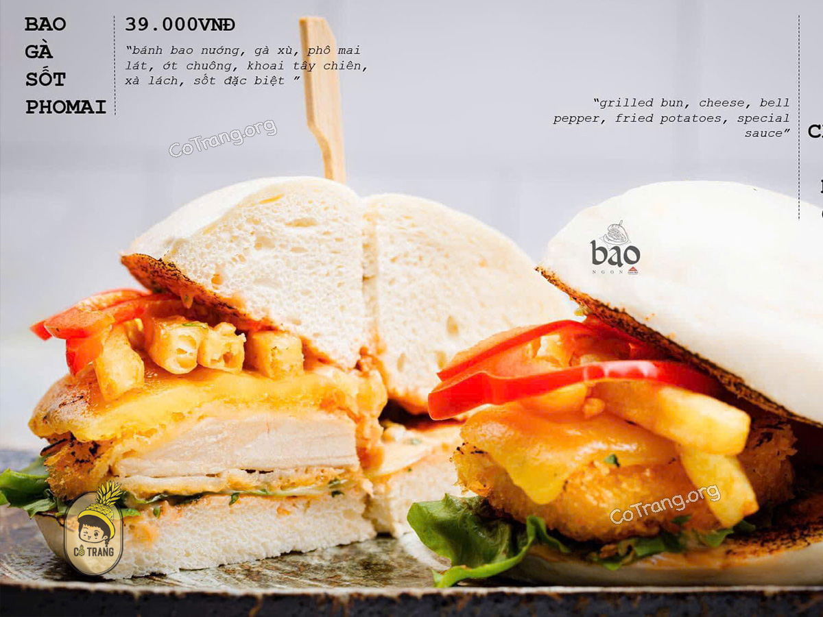 Menu thực đơn và món ăn thực tế tại BAO Ngon Nha Trang