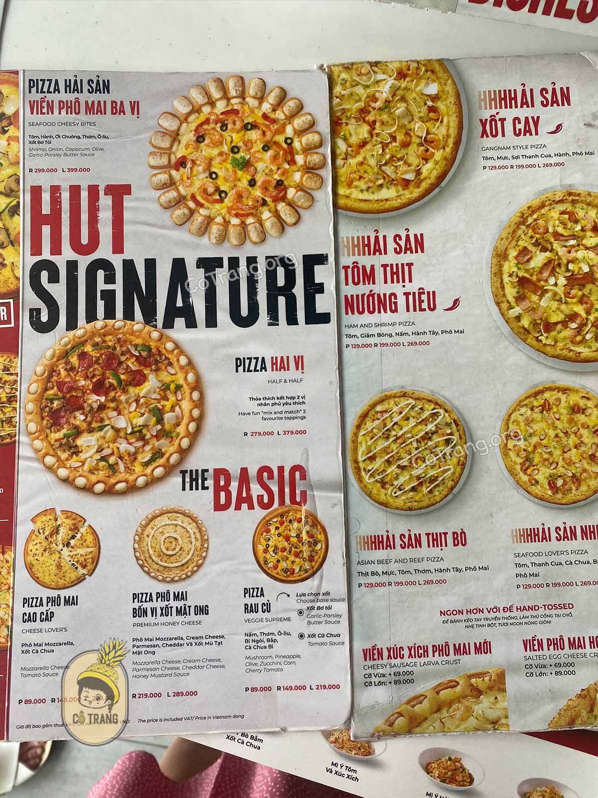 Menu tại Pizza Hut - Núi Thành, Đà Nẵng