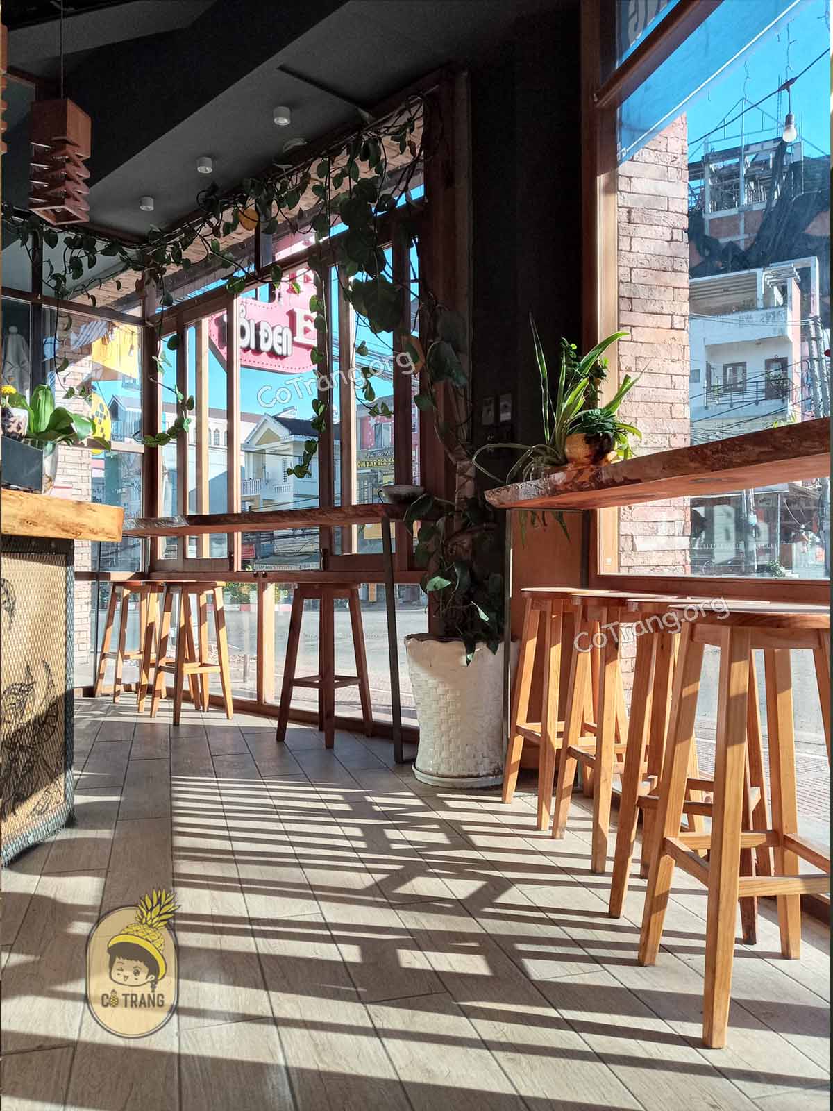 Không gian thực tế tại Tỏi Đen Coffee Roastery Đà Lạt