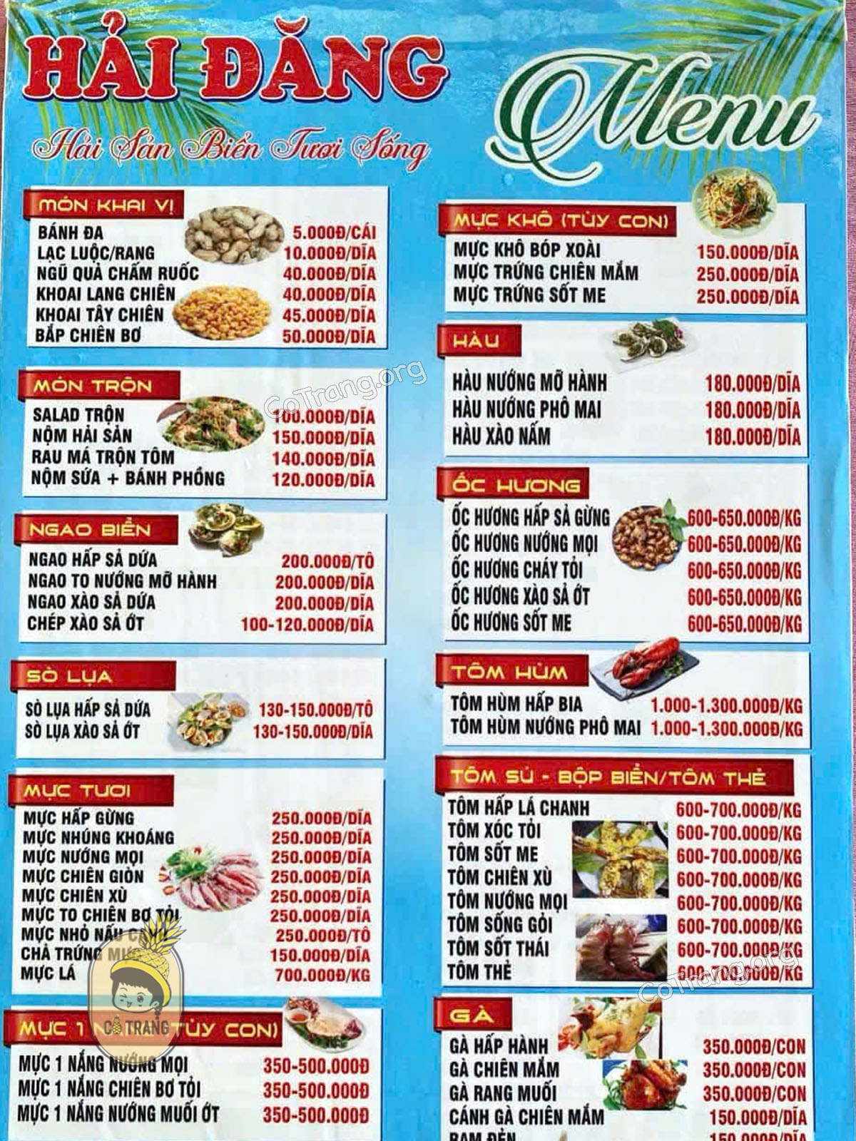 Không gian thực tế tại Quán Hải Đăng - Đồng Hới