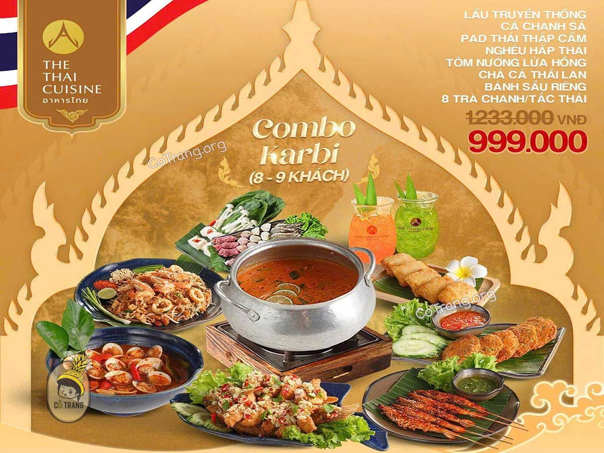 Menu thức ăn tại The Thai Cushine Quảng Ngãi
